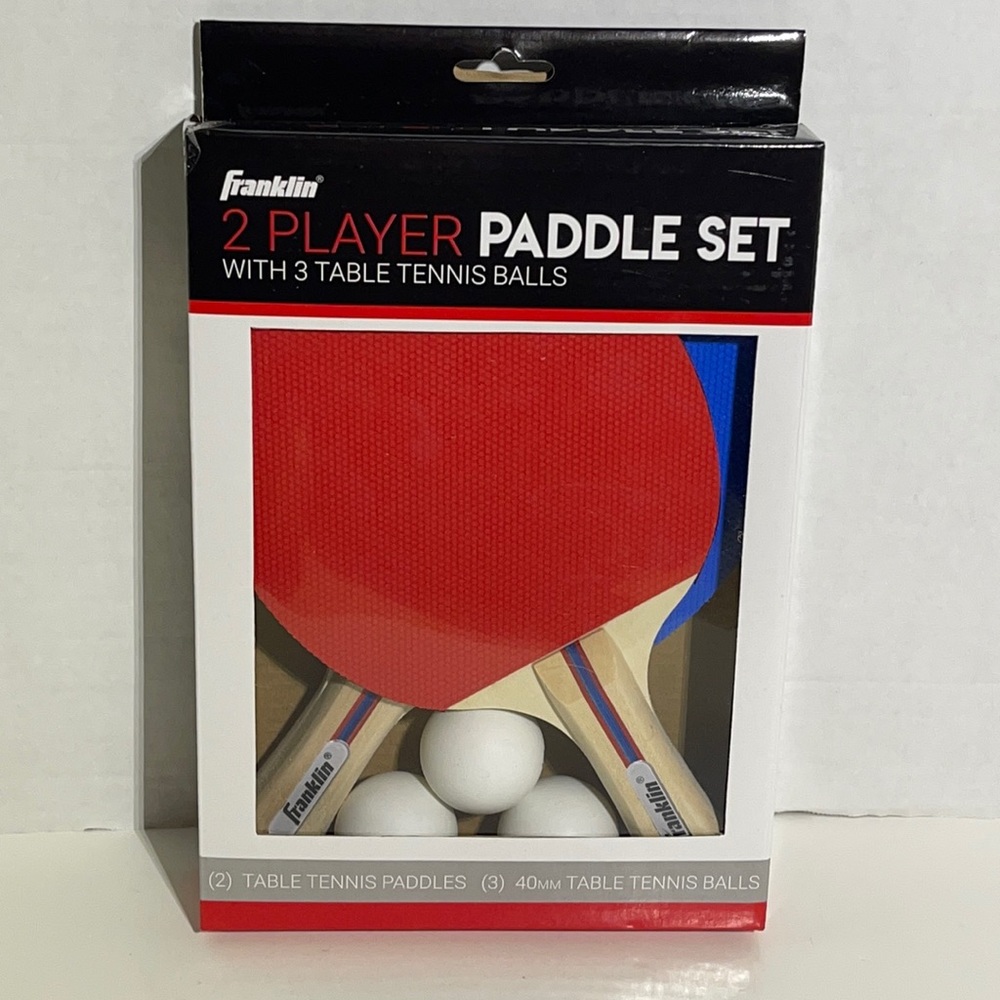 Franklin 2 Player Ping Pong Table Tennis Paddle Set with 3 Table Tennis Balls